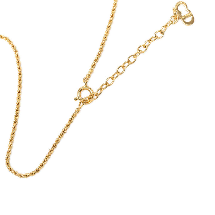 plaqué CD Logo Pendant Collier Doré