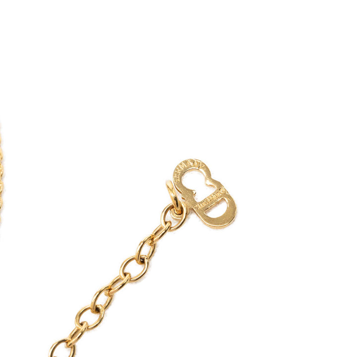 plaqué CD Logo Pendant Collier Doré