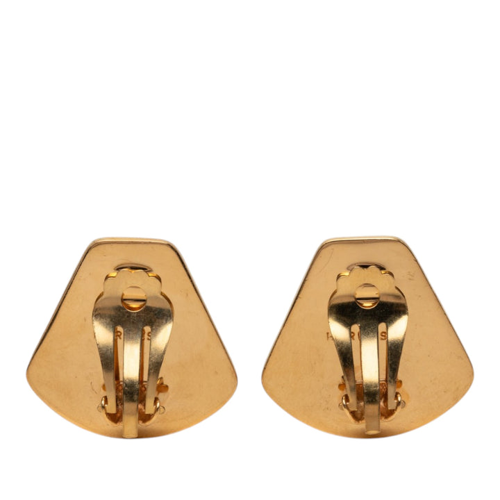 Hermès Émail Jockey Cloisonne À clip Boucles d'oreilles Other