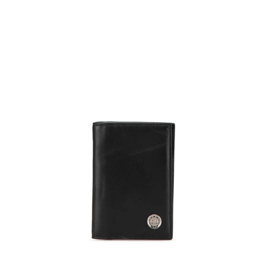 Leather Bifold Wallet Black - Gaby Paris