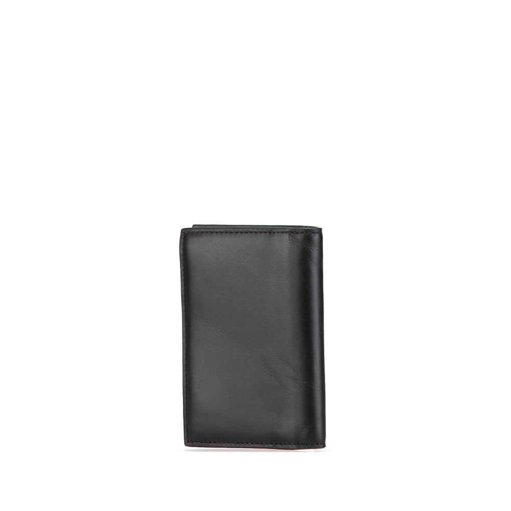 Leather Bifold Wallet Black - Gaby Paris