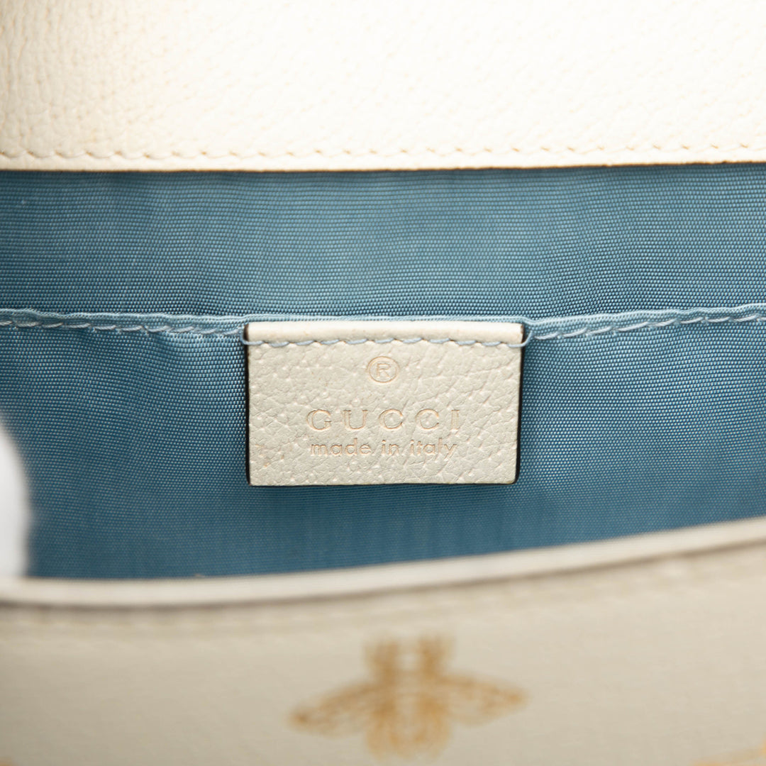 Gucci Mini Cuir de veau Bee Star Web Sylvie sac à anse supérieure