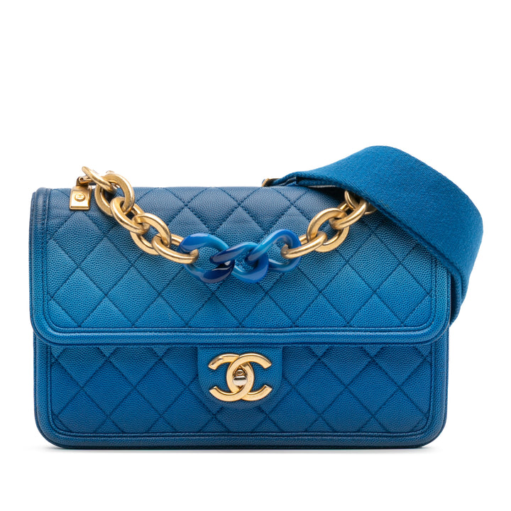 Chanel Medium Quilted Caviar Sunset On The Sea Flap Bleu – GABY PARIS Authentique