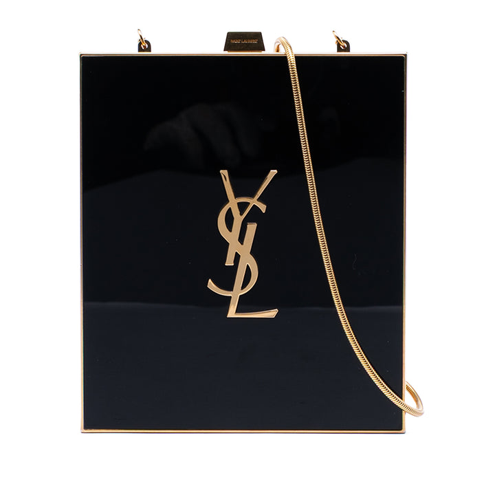 Saint Laurent Acrylic Tuxedo Boîte Pochette avec chaîne