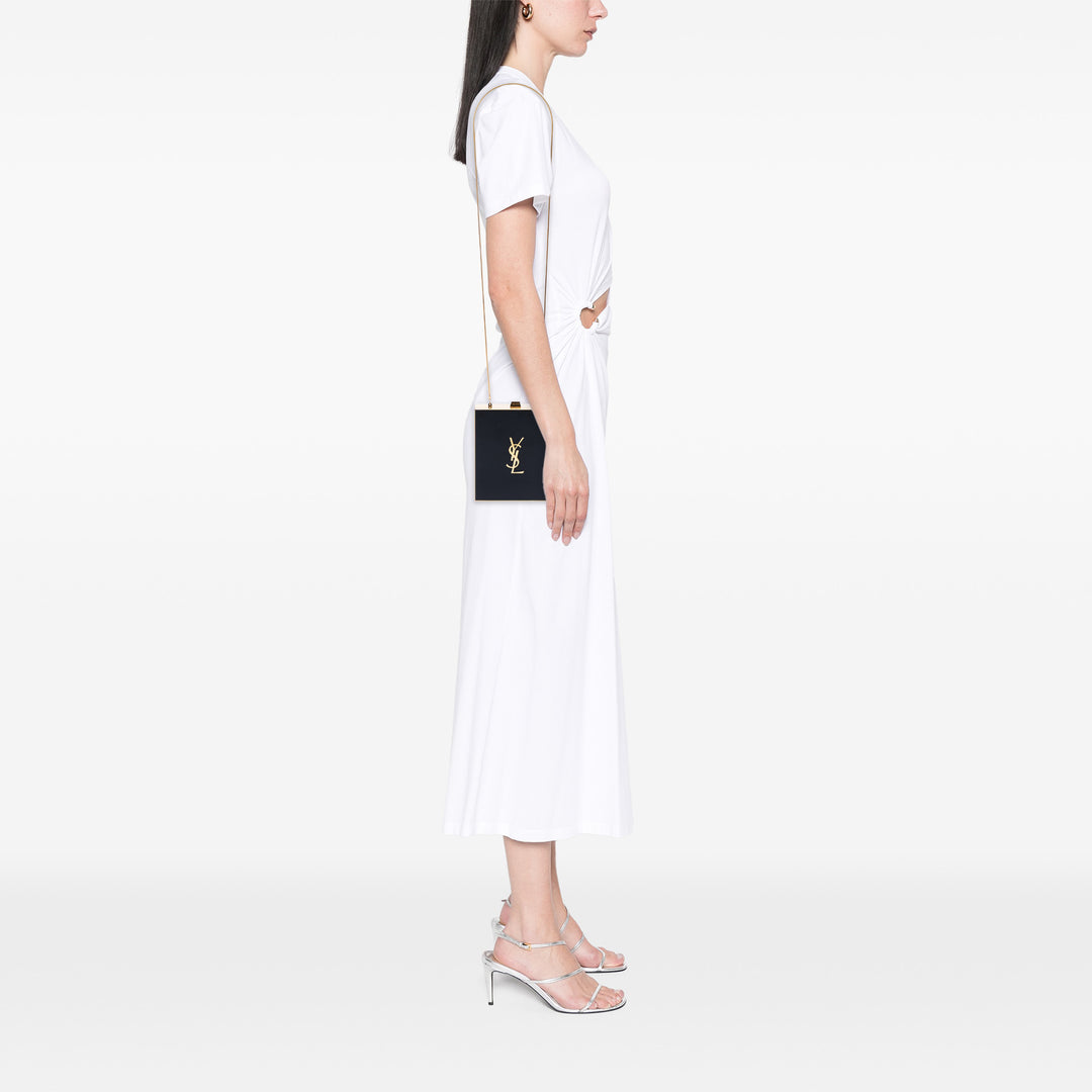 Saint Laurent Acrylic Tuxedo Boîte Pochette avec chaîne