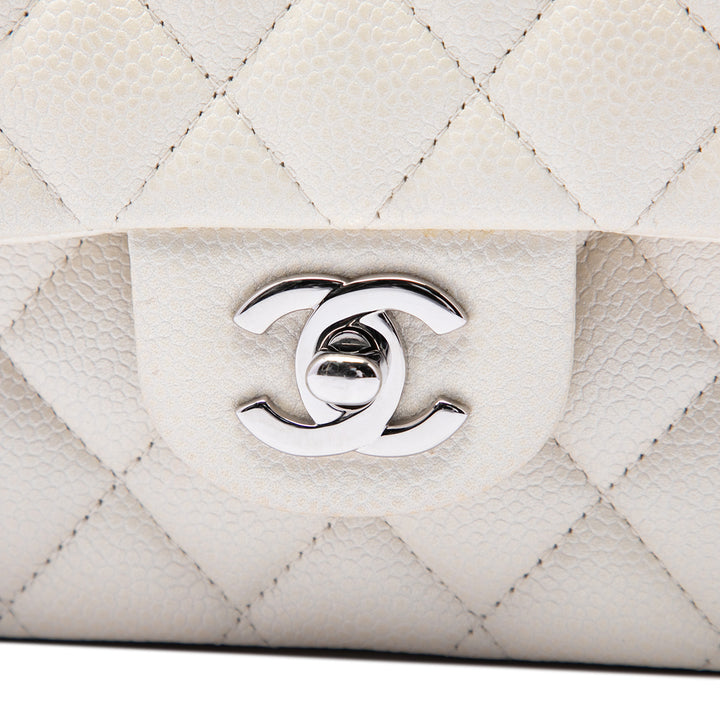 Chanel Classic Double rabat Moyen Cuir caviar Blanc – vue 5 – GABY PARIS