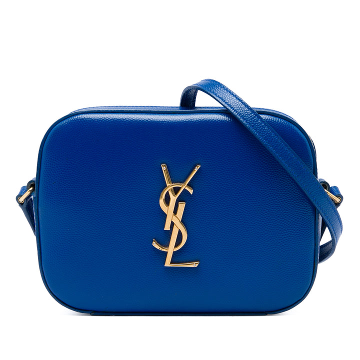 Grain De Poudre Classic Sac caméra Petit Monogram Bleu