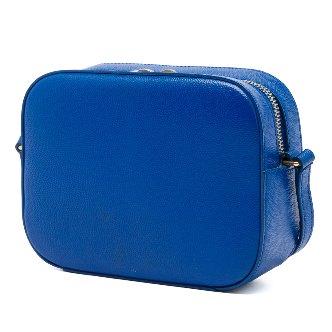 Grain De Poudre Classic Sac caméra Petit Monogram Bleu