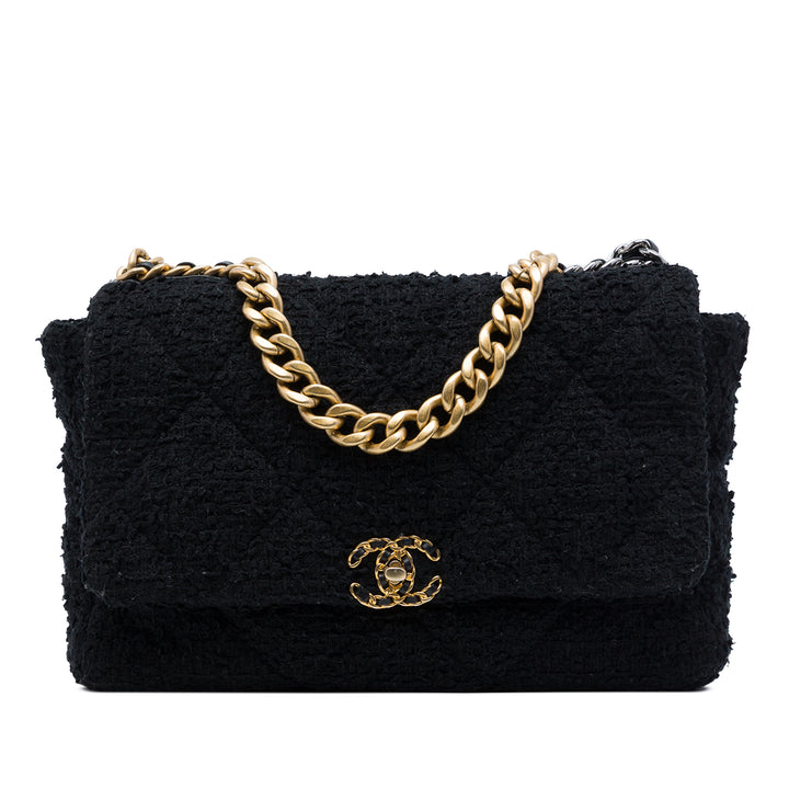 19 à rabat Maxi Tweed Noir