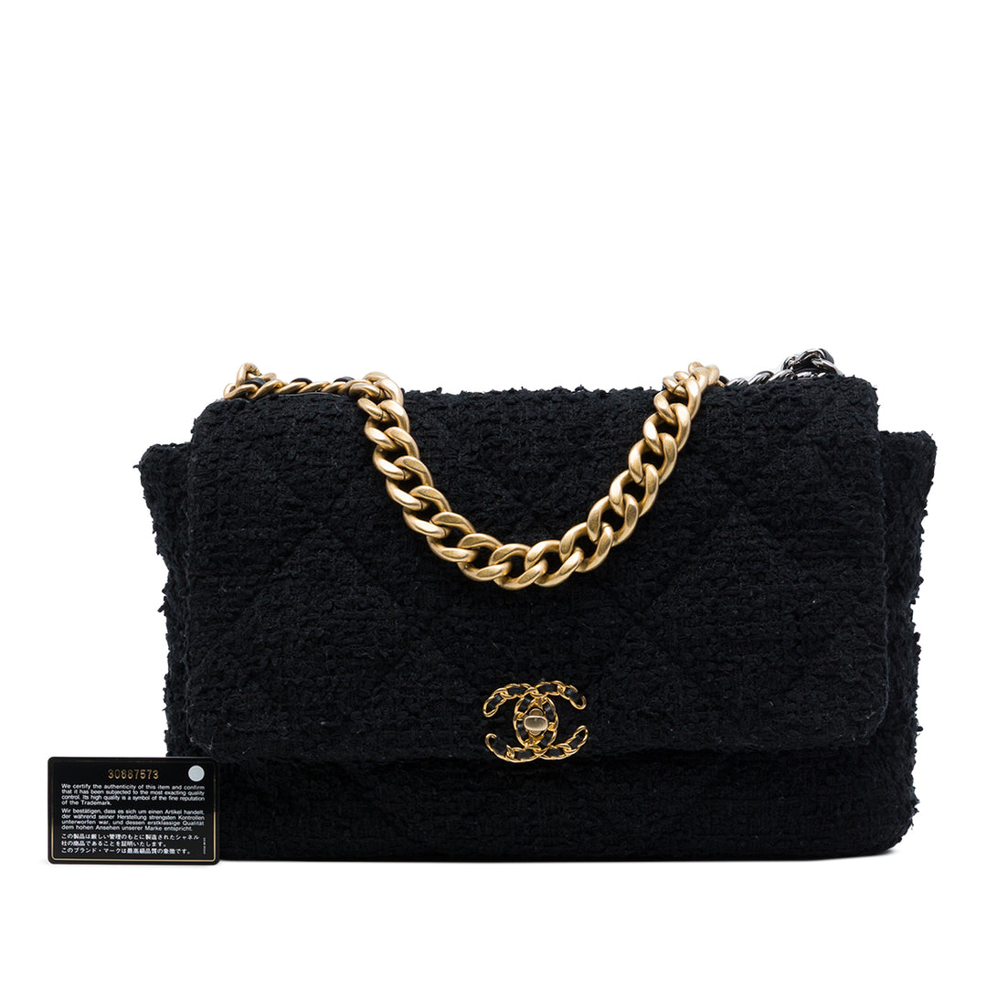 19 à rabat Maxi Tweed Noir