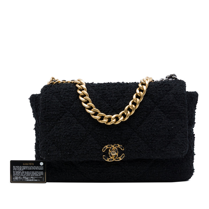 19 à rabat Maxi Tweed Noir