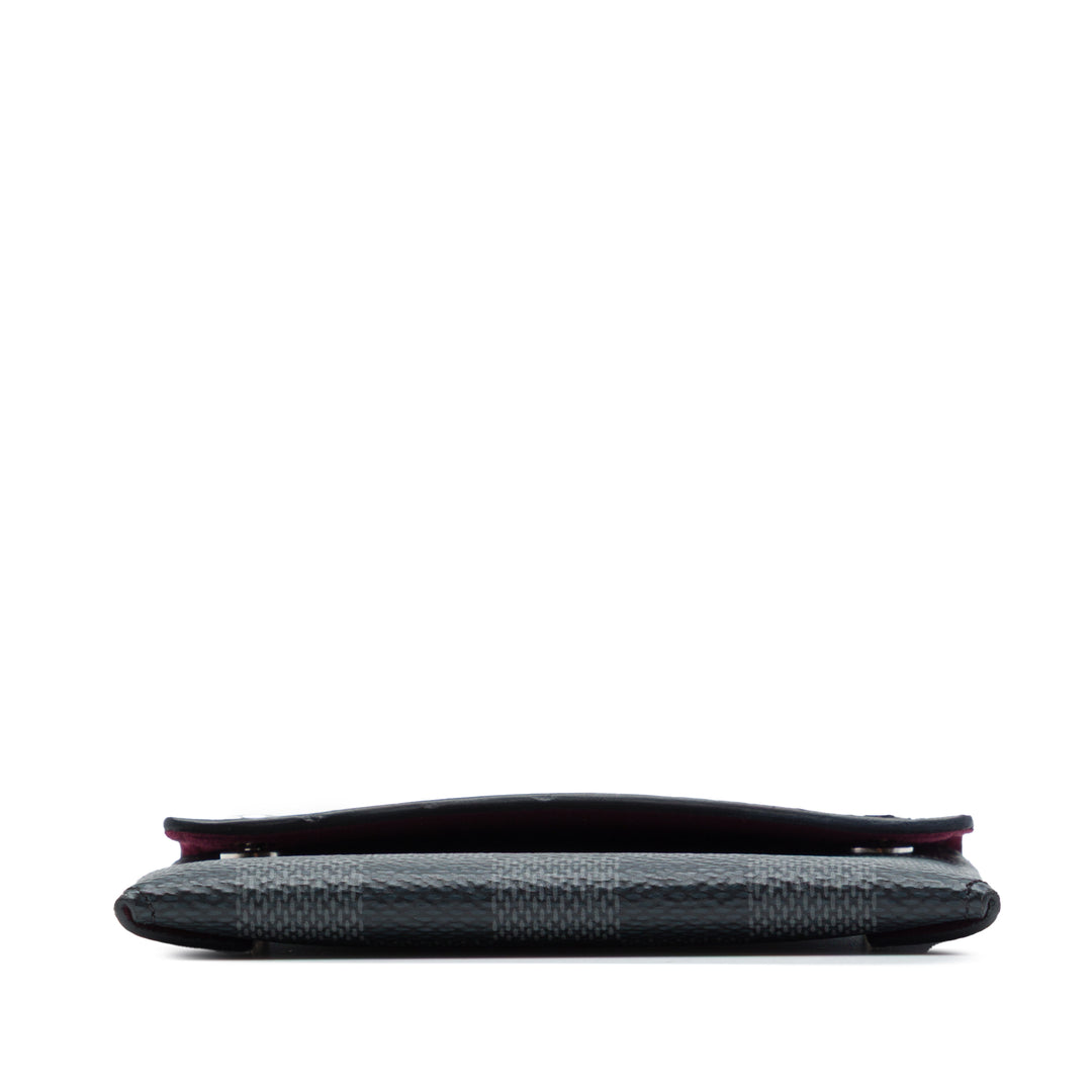 Compact Modulable Portefeuille Damier Graphite Noir