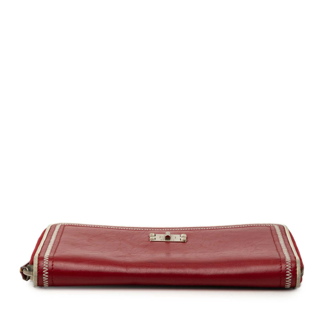 Chanel Distressed Reissue 2.55 Portefeuille long zippé Cuir de veau vieilli