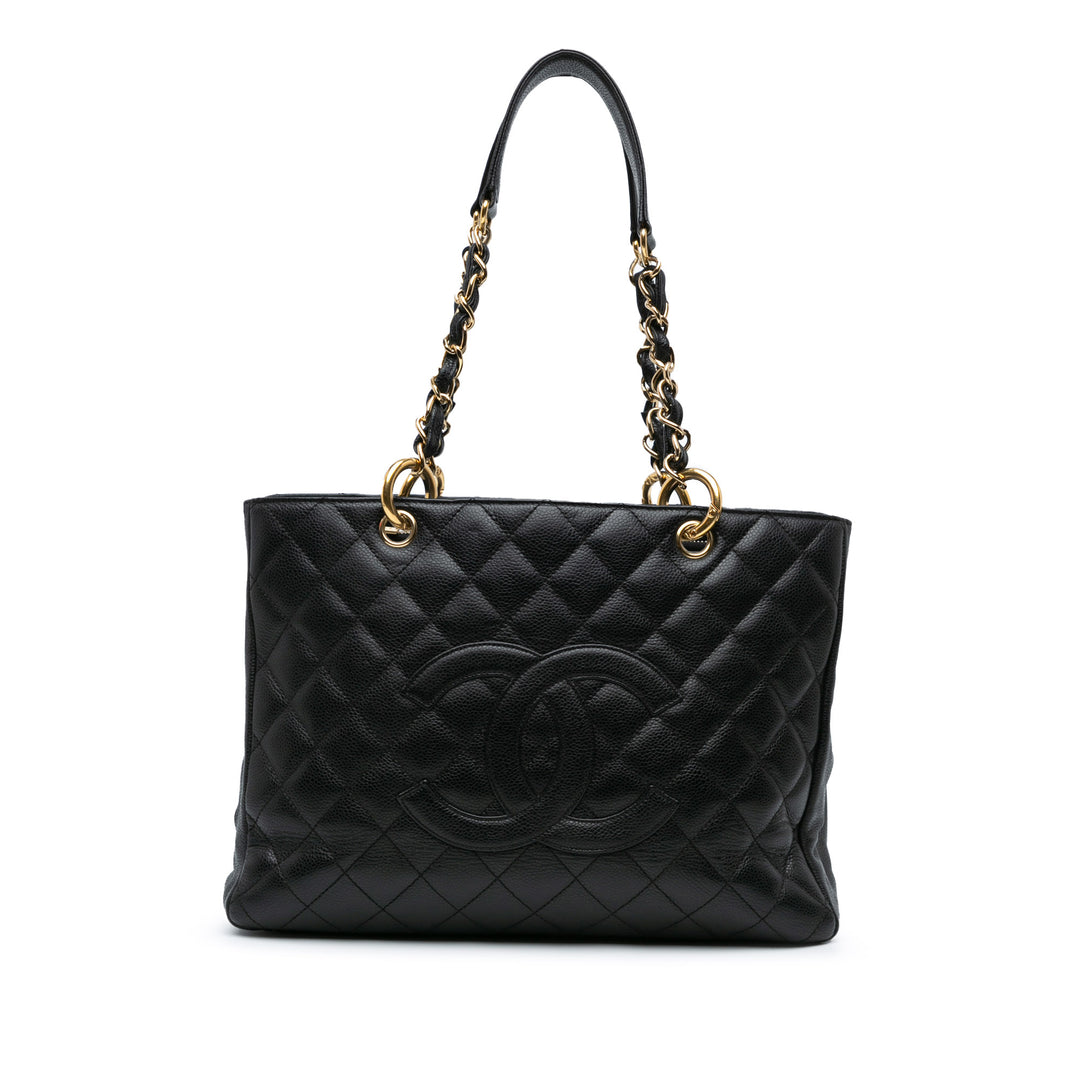 Caviar Grand Shopping Tote Black - Gaby Paris