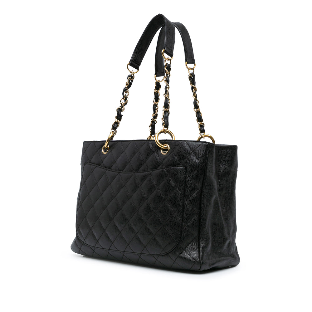 Caviar Grand Shopping Tote Black - Gaby Paris