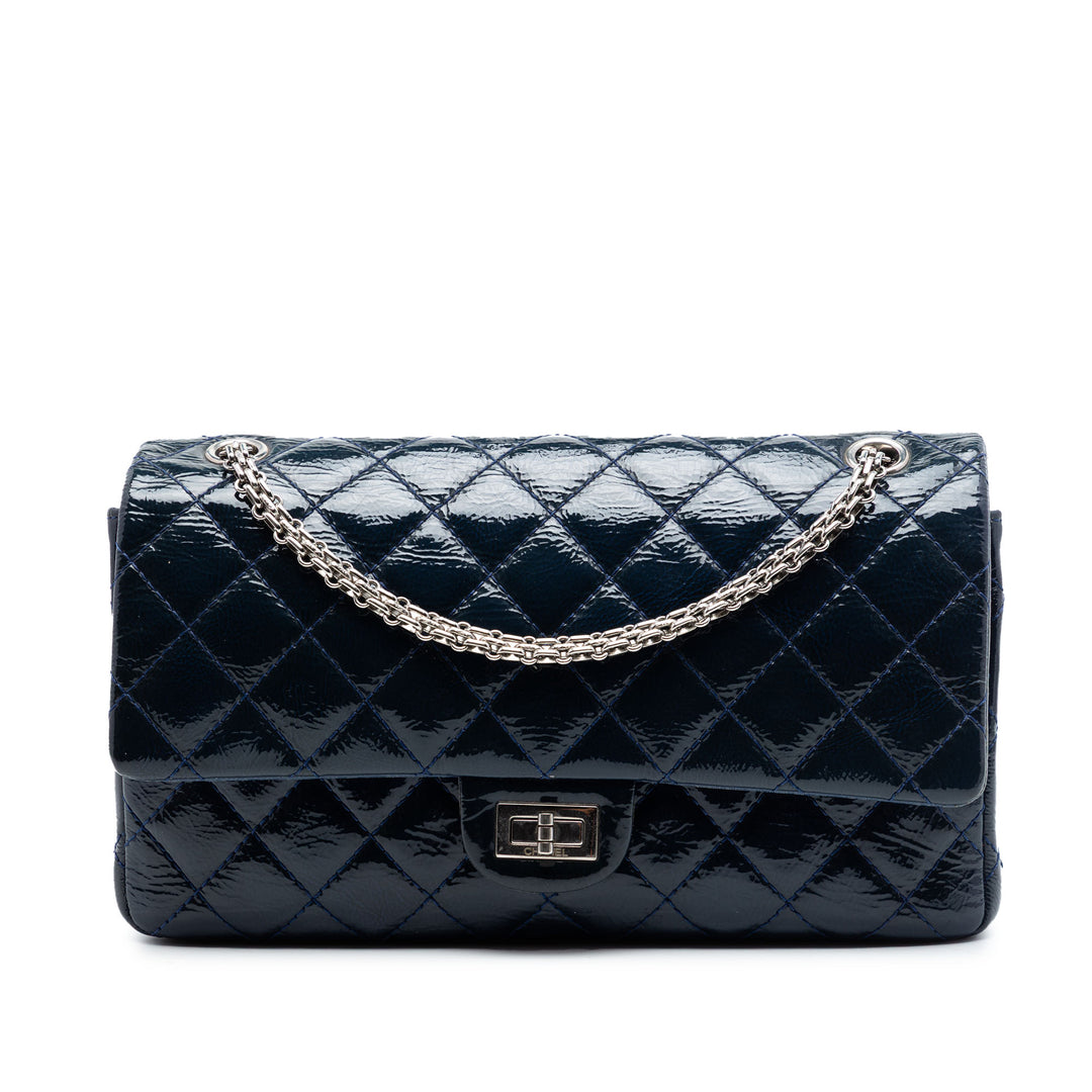Chanel Matelassé froissé Cuir verni Reissue 2.55 Double rabat 226