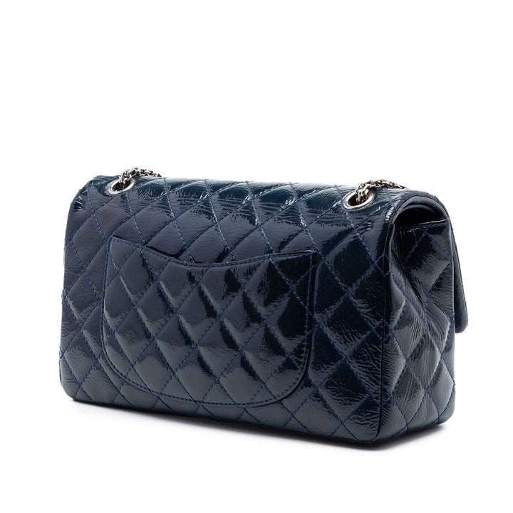 Chanel Matelassé froissé Cuir verni Reissue 2.55 Double rabat 226