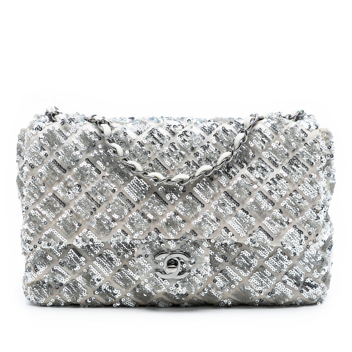 Chanel Medium Satin Seasonal Sequins à rabat