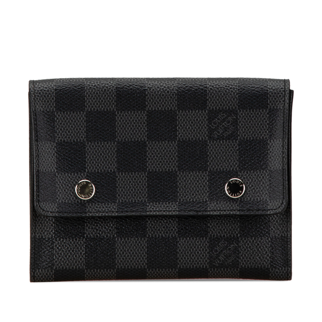 Damier Graphite Compact Modulable Wallet Black - Gaby Paris