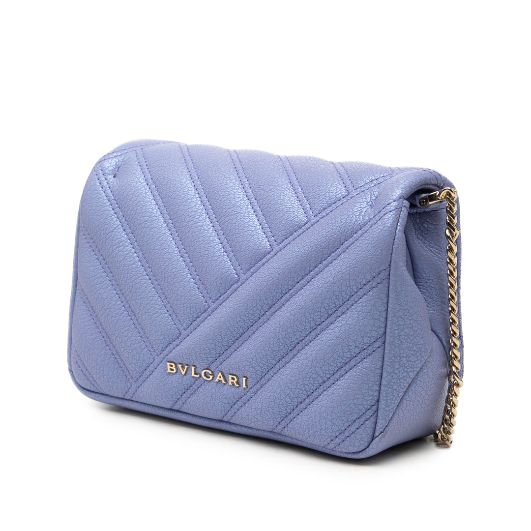 Bvlgari Sac bandoulière Serpenti Cabochon Chaîne Violet – vue 2 – GABY PARIS