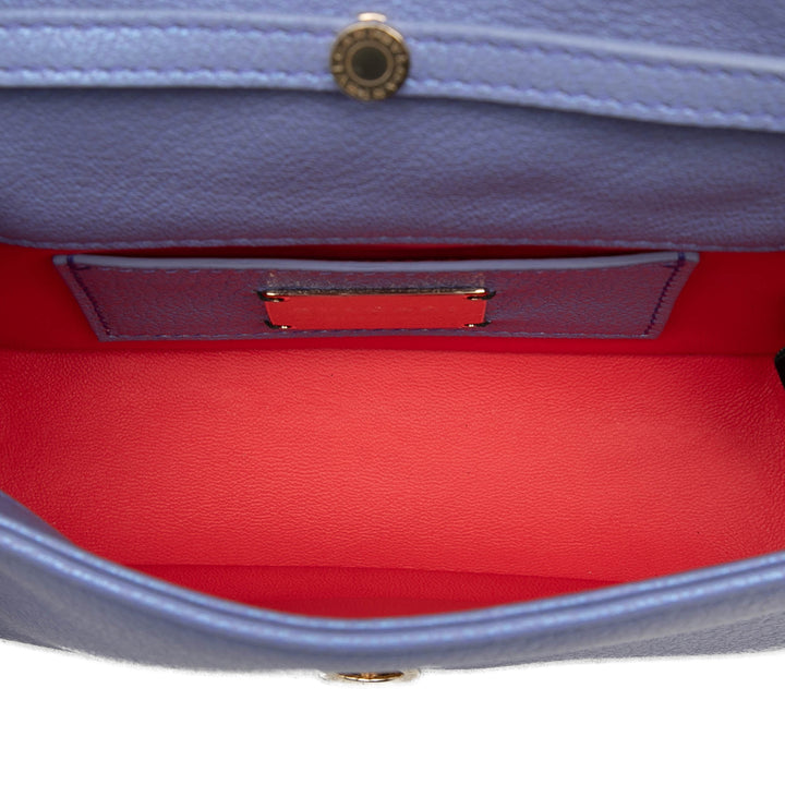 Bvlgari Sac bandoulière Serpenti Cabochon Chaîne Violet – vue 4 – GABY PARIS