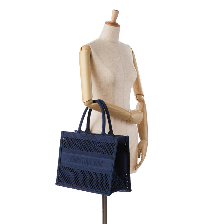 Medium Mesh Book Tote Blue - Gaby Paris