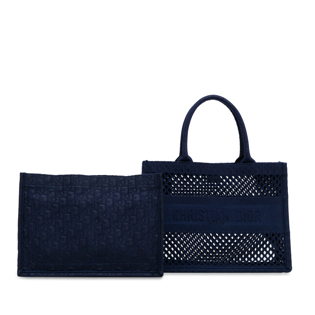 Medium Mesh Book Tote Blue - Gaby Paris