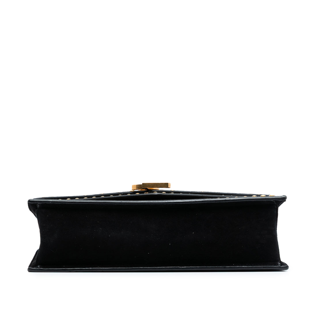 Saint Laurent Medium clouté Daim Monogram Sulpice Sac porté croisé