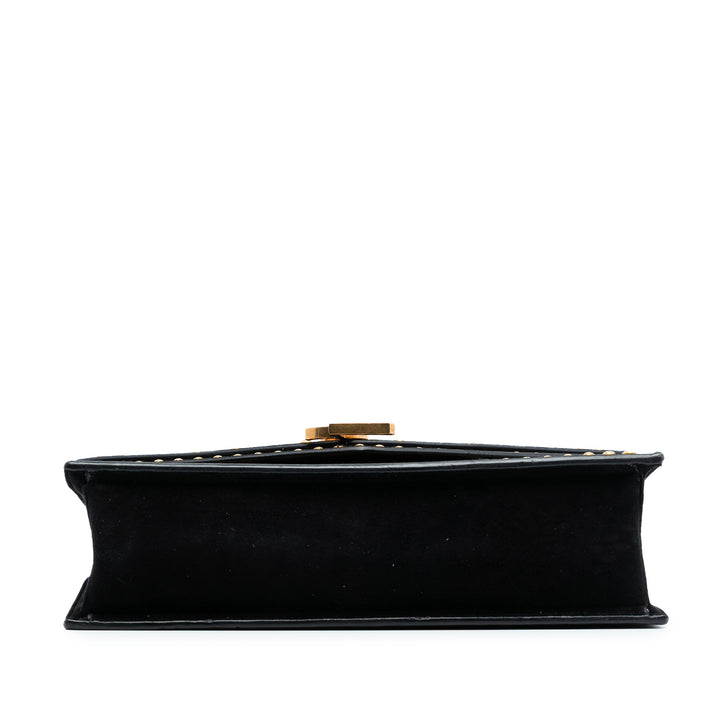 Saint Laurent Medium clouté Daim Monogram Sulpice Sac porté croisé