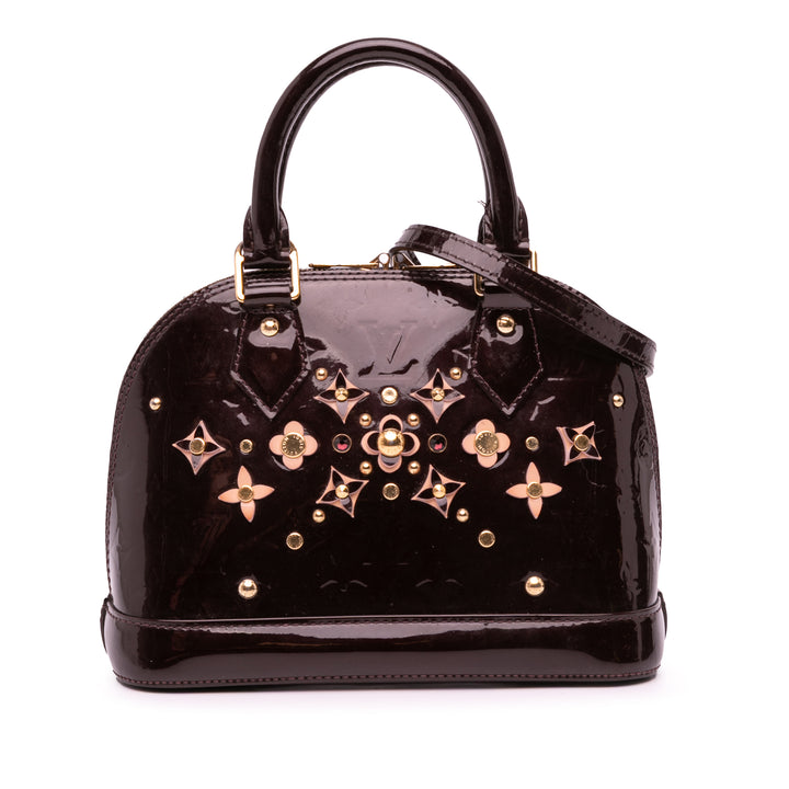 Louis Vuitton Monogram Vernis Flower Alma BB Violet