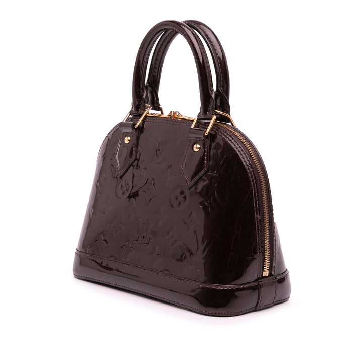 Louis Vuitton Monogram Vernis Flower Alma BB Violet