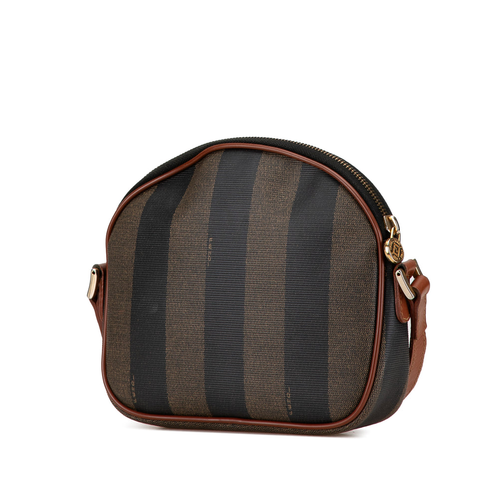 Pequin Coated Canvas Crossbody Brown - Gaby Paris