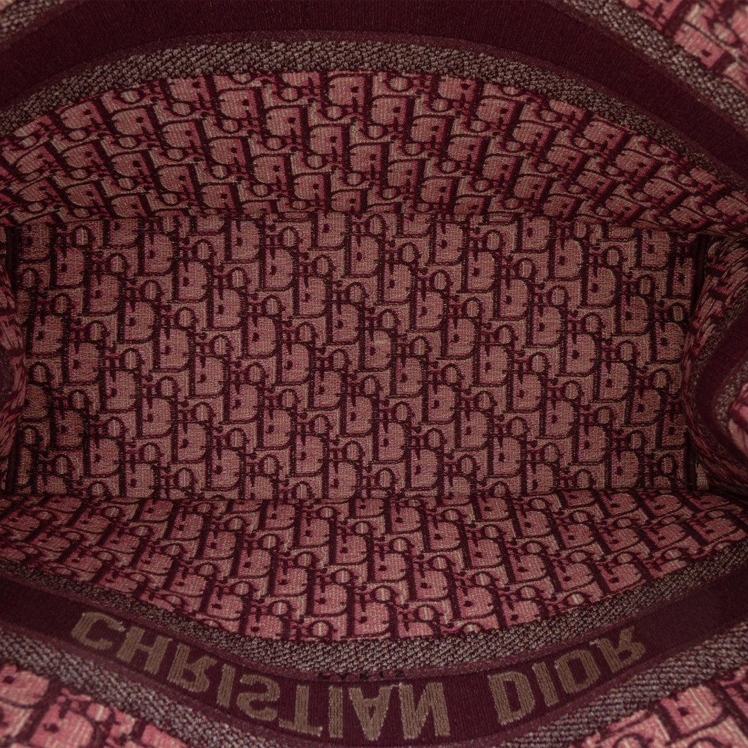 Dior Large Oblique brodé Toile Book Cabas