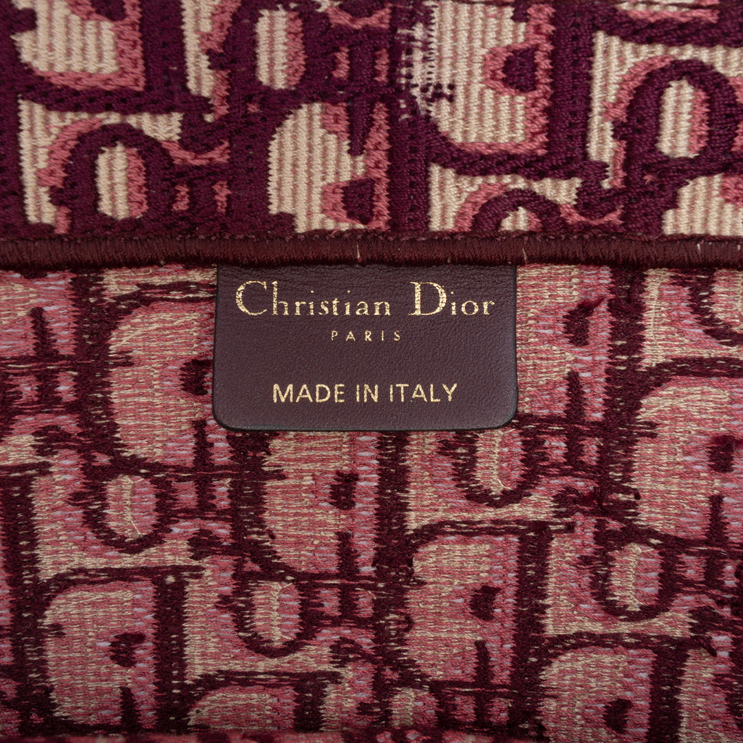 Dior Large Oblique brodé Toile Book Cabas