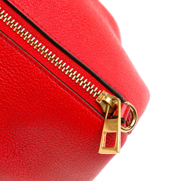 Mini Leather Elephant Crossbody Red - Gaby Paris