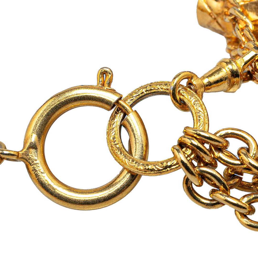 Chanel Gold Plated Multi Chain Flap Bag Pendant Necklace Gold - GABY PARIS