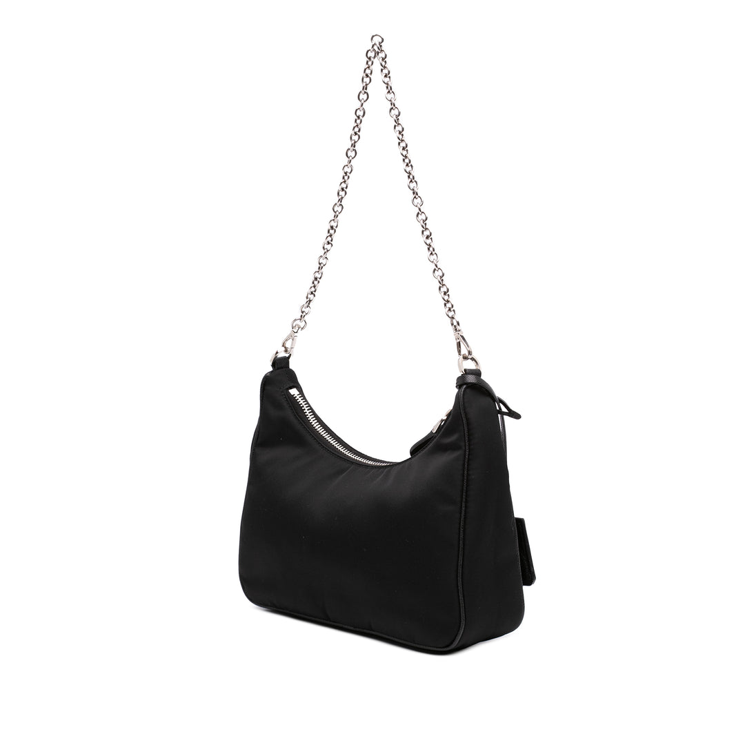 Prada Sac à main à finitions Re Edition 2005 Saffiano Mini Noir – vue 2 – GABY PARIS
