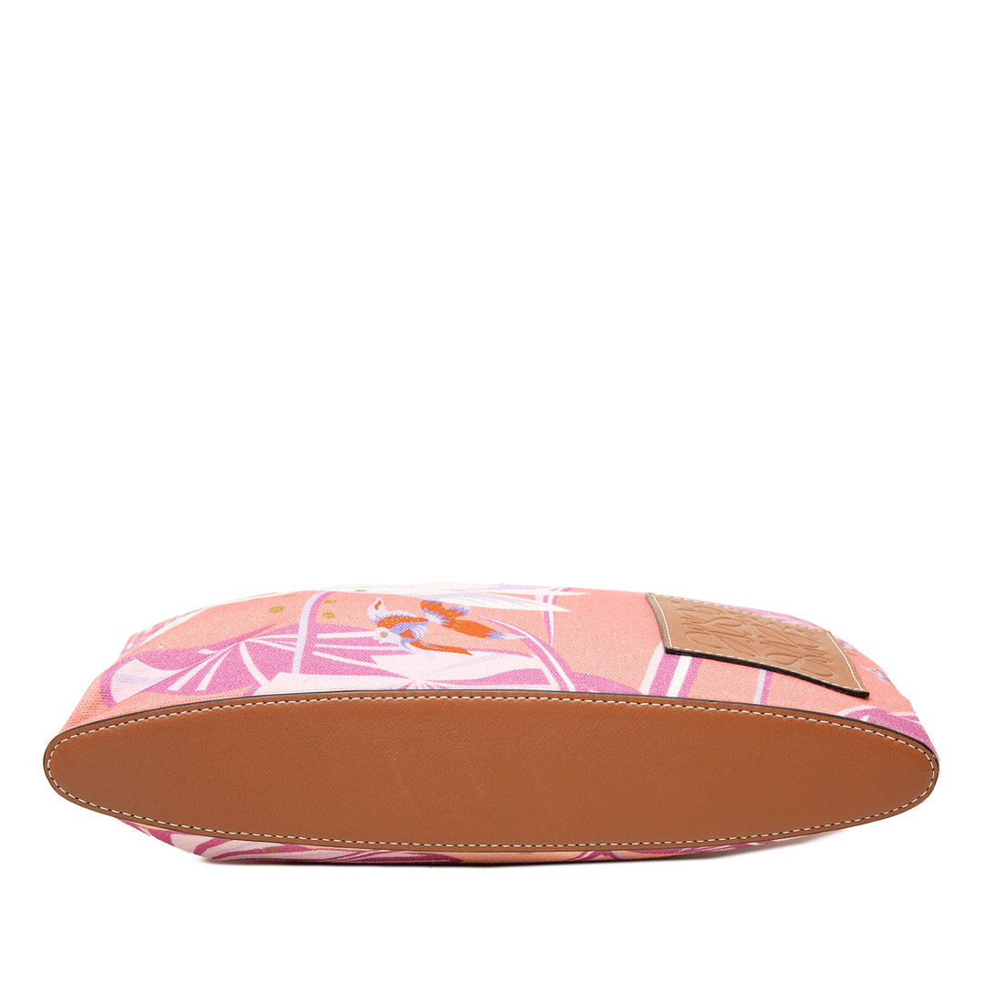 LOEWE Pochette Paulas Ibiza Waterlily Imprimé Rose – vue 3 – GABY PARIS