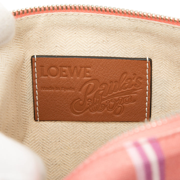 LOEWE Pochette Paulas Ibiza Waterlily Imprimé Rose – vue 5 – GABY PARIS