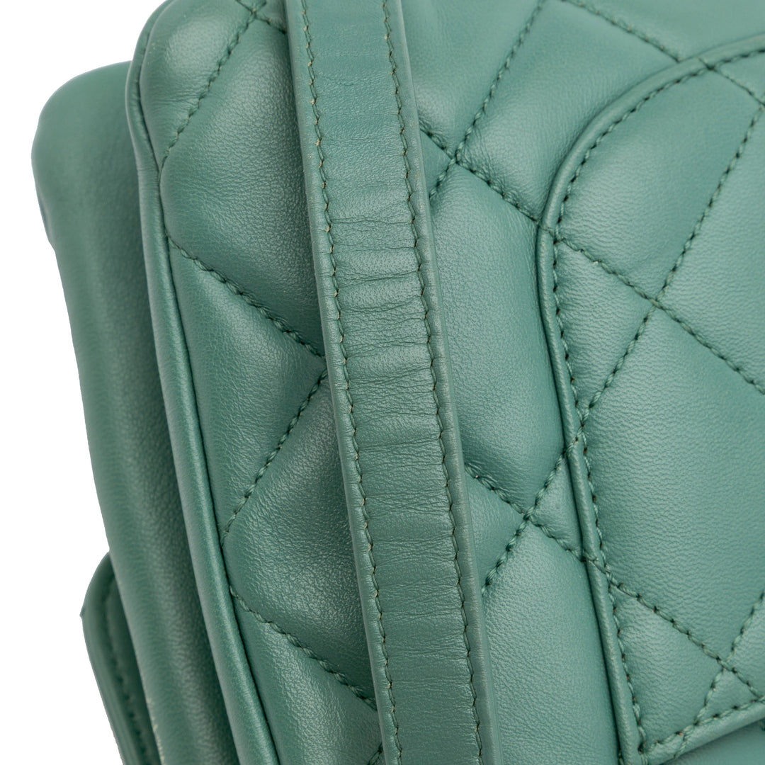 Quilted Lambskin Trendy CC Flap Green - Gaby Paris