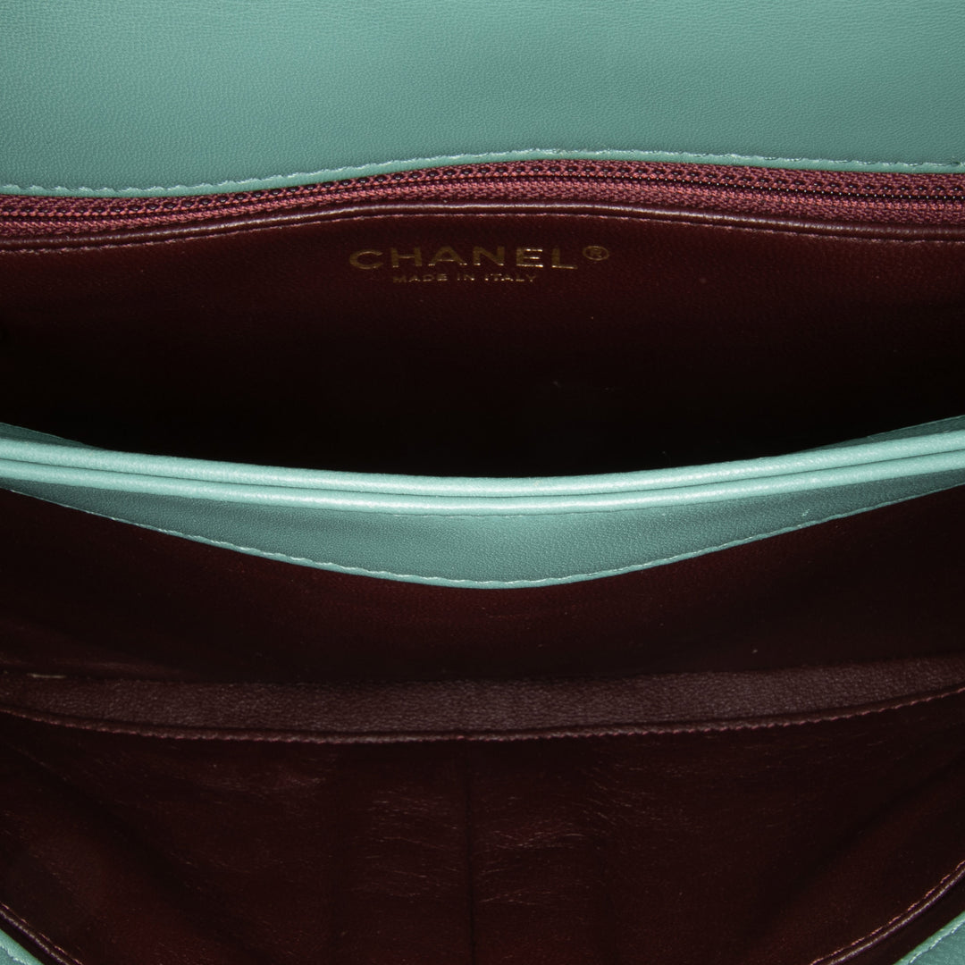 Quilted Lambskin Trendy CC Flap Green - Gaby Paris