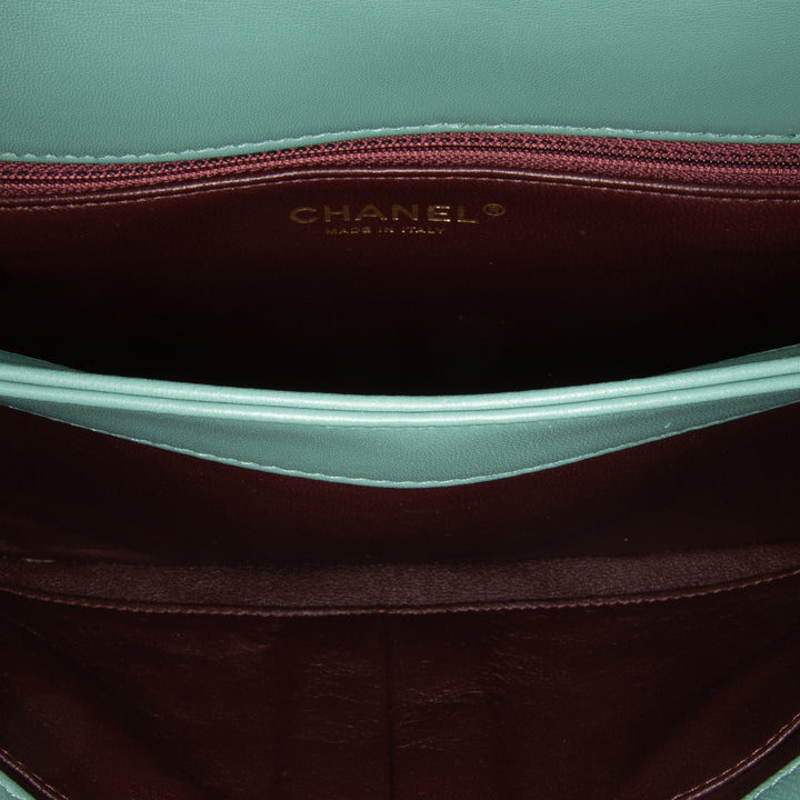 Quilted Lambskin Trendy CC Flap Green - Gaby Paris
