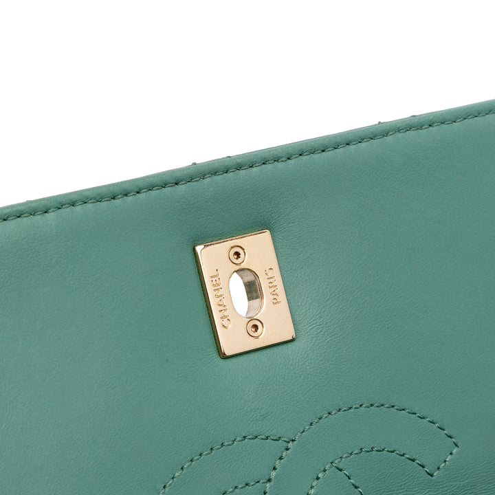 Quilted Lambskin Trendy CC Flap Green - Gaby Paris