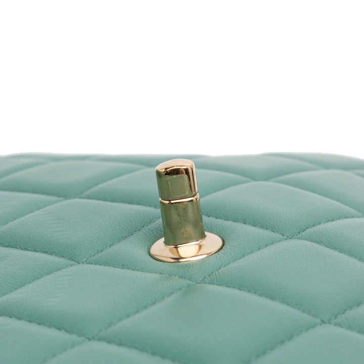 Quilted Lambskin Trendy CC Flap Green - Gaby Paris