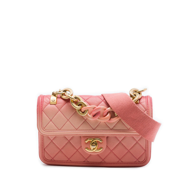 Chanel Small Matelassé Caviar Sunset On The Sea à rabat