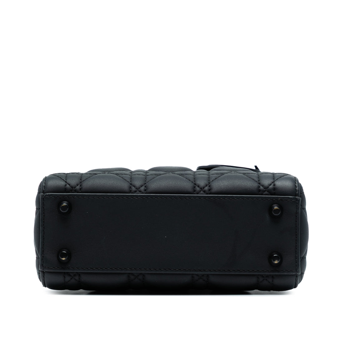 Dior Mini Ultra Matte Cuir de veau Cannage Lady Dior Noir