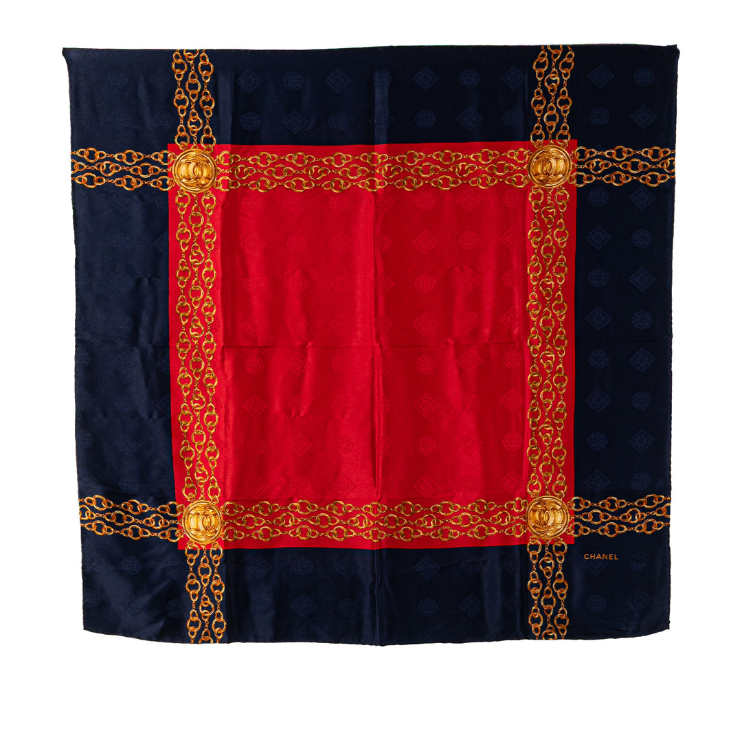Chanel CC Chain Soie Foulard Rouge – GABY PARIS Authentique