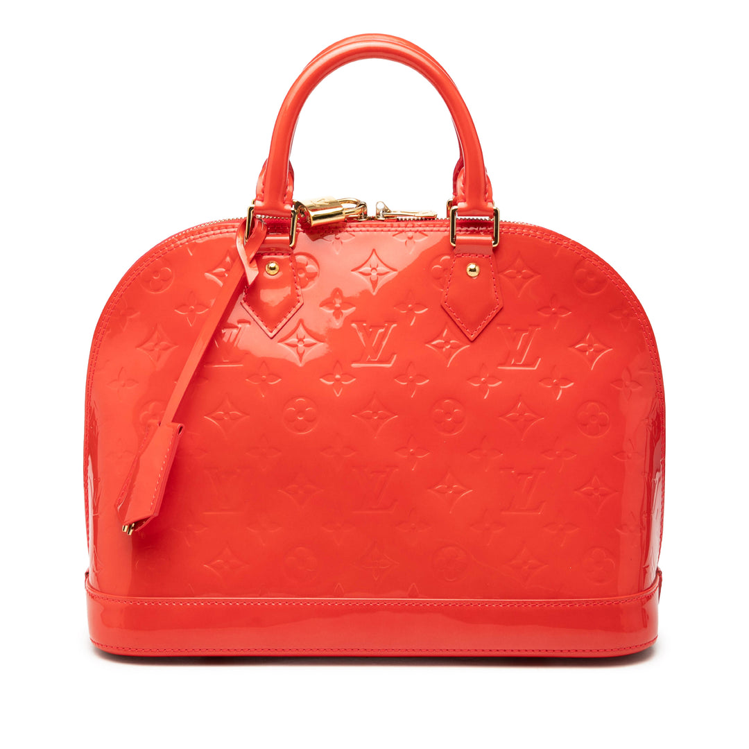 Alma PM Cuir verni Monogram Orange