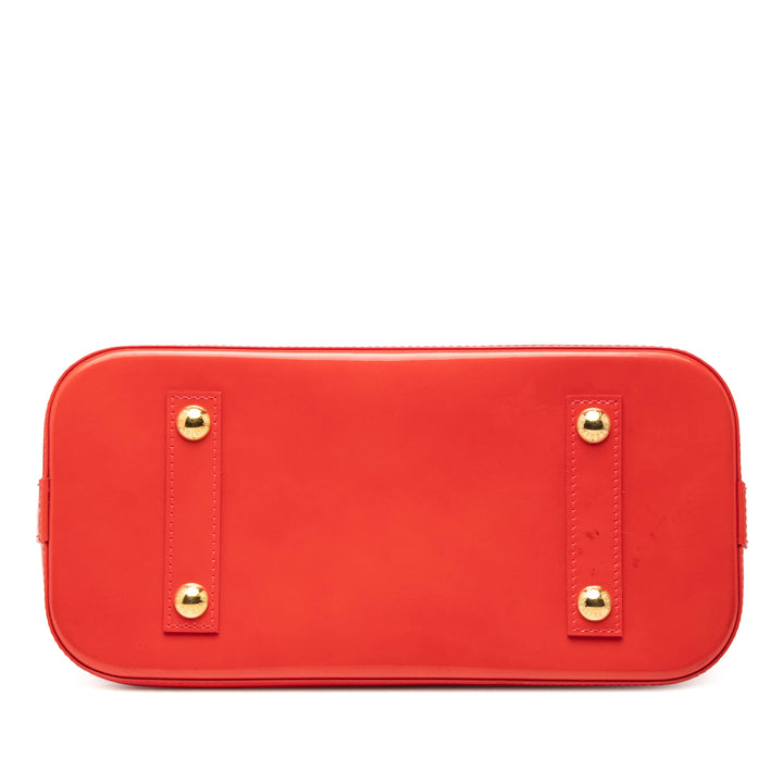 Alma PM Cuir verni Monogram Orange
