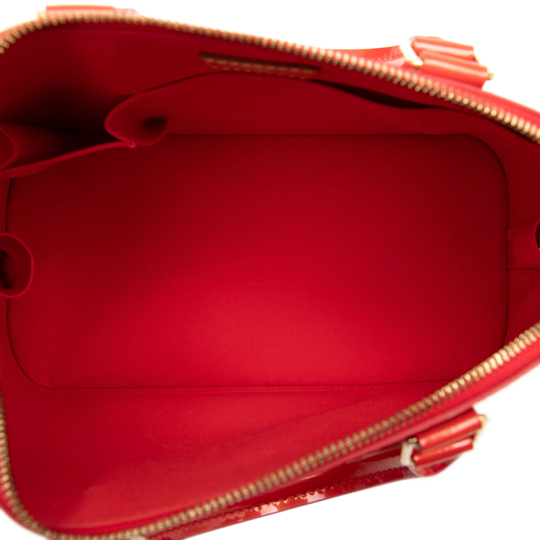 Alma PM Cuir verni Monogram Orange